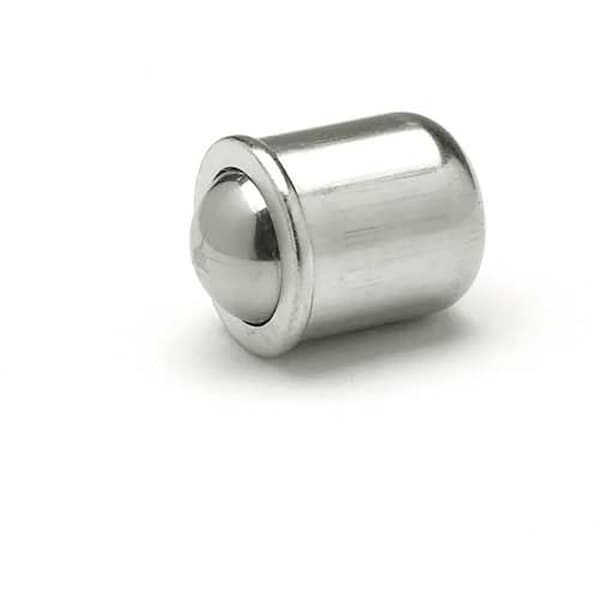 J.W. Winco G07/NI Short Press-Fit Delrin Ball Plunger - Stainless Steel .157 Diameter 614-4-NI - main
